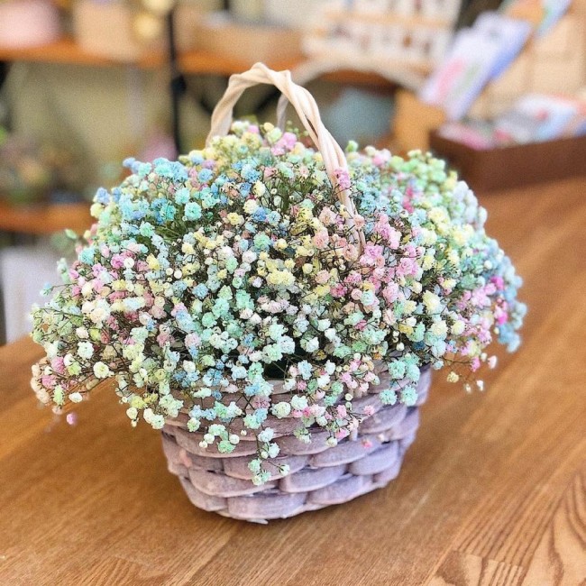 Букет цветов "Разноцветное лукошко" Букет цветов "Разноцветное лукошко"